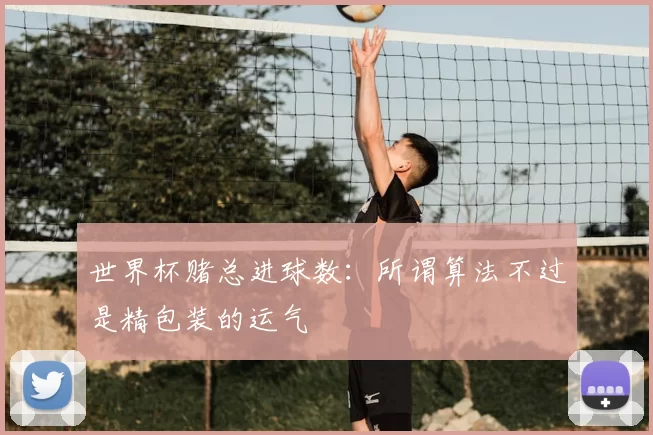 世界杯赌总进球数:所谓算法不过是精包装的运气