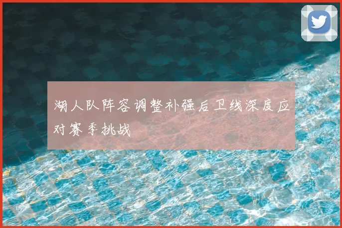 湖人队阵容调整补强后卫线深度应对赛季挑战